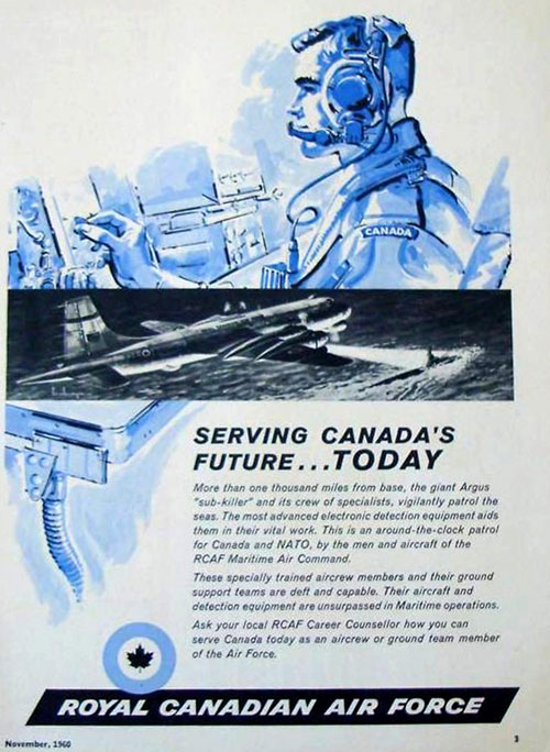 A 1960 RCAF Recruiting Poster Featuring the Argus