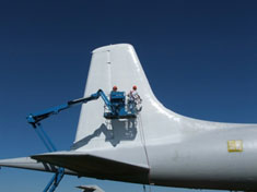 Working on the aircraft Fall 2010