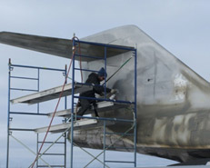 Working on the aircraft Fall 2010